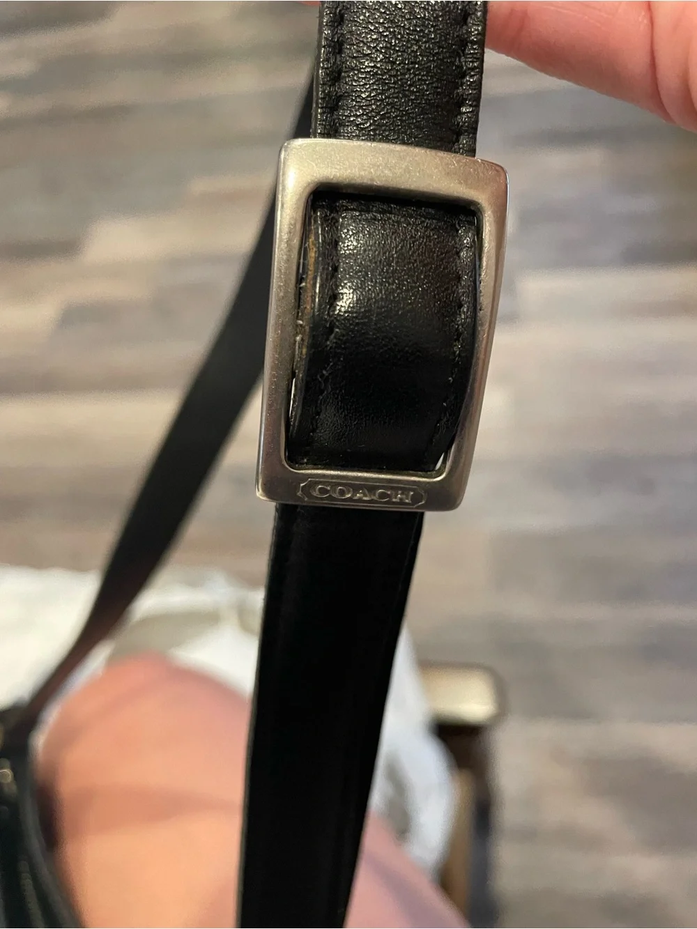 Coach Black Pebbled Leather Shoulder Bag